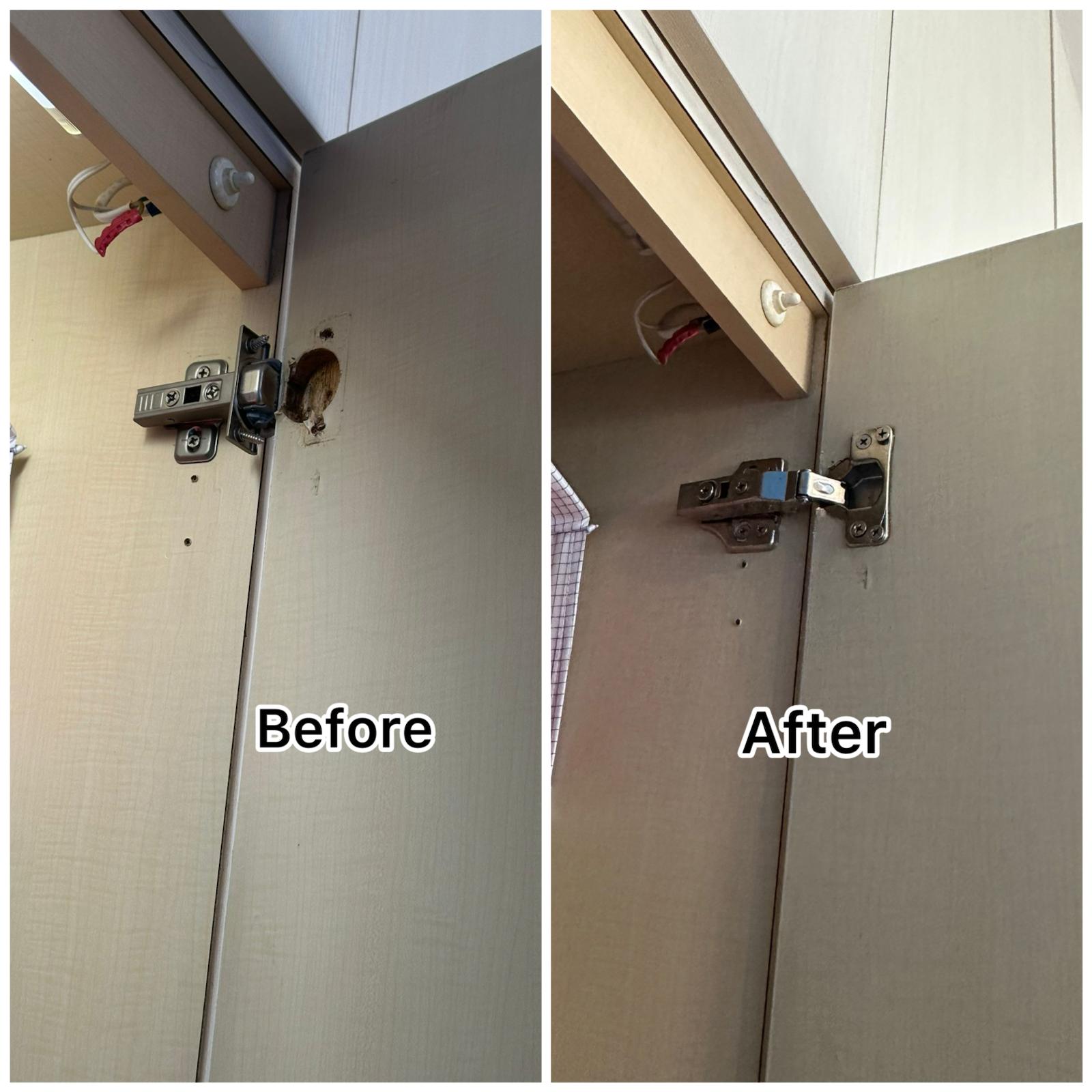 Kitchen Cabinet Hinge Repair Service in Singapore | Tasfia Engineering & Construction Pte Ltd